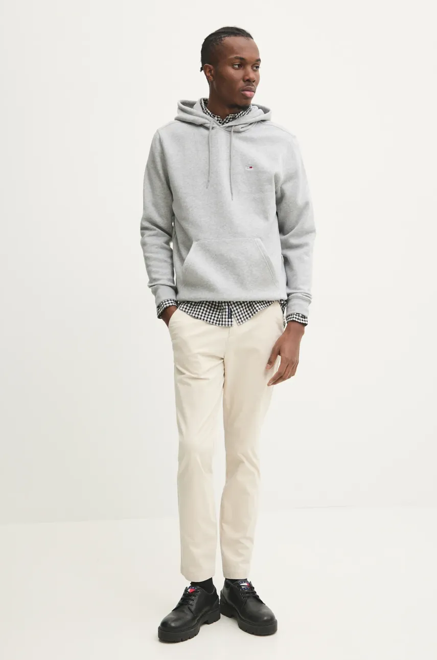 Хлопковая рубашка Tommy Jeans мужская цвет чёрный regular классический воротник DM0DM21115 Хлопковая рубашка Tommy Jeans мужская цвет чёрный regular классический воротник DM0DM21115