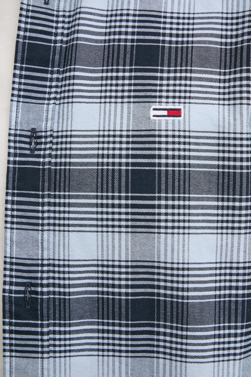 Сорочка Tommy Jeans чоловіча колір синій regular класичний комір DM0DM21096 