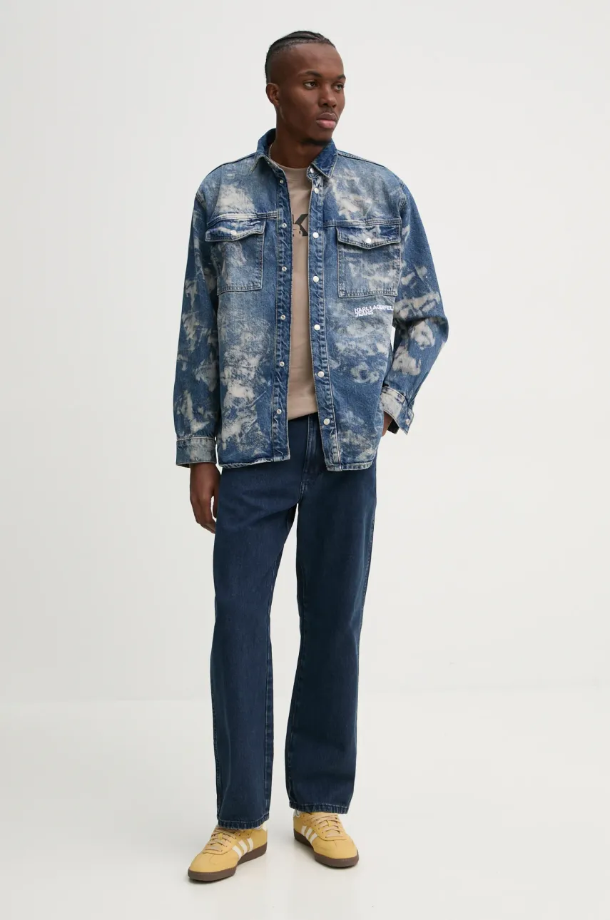 Джинсовая рубашка Karl Lagerfeld Jeans мужская relaxed классический воротник A1M16013 Джинсовая рубашка Karl Lagerfeld Jeans мужская relaxed классический воротник A1M16013