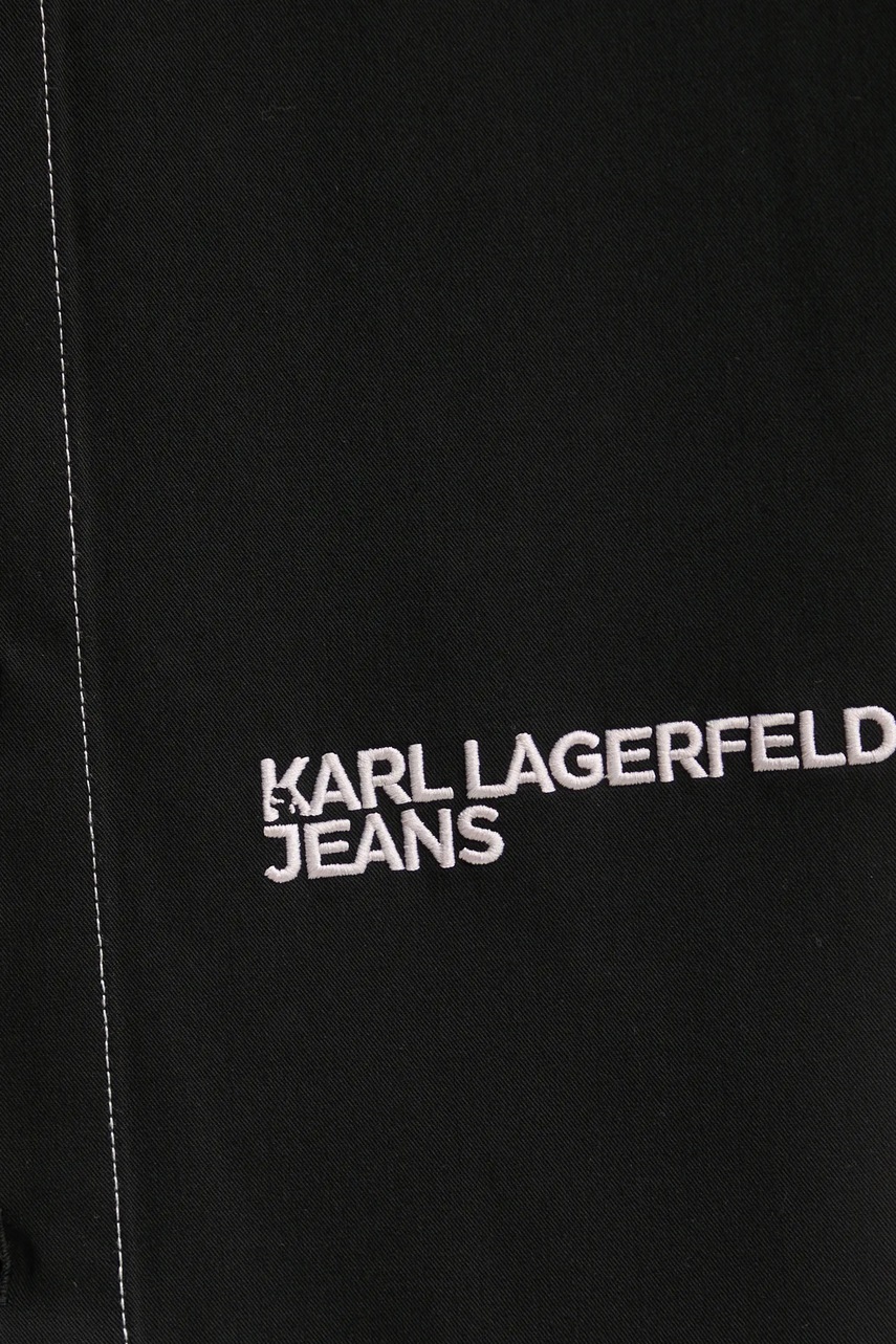 Сорочка Karl Lagerfeld Jeans чоловіча колір чорний relaxed класичний комір A1M16016 