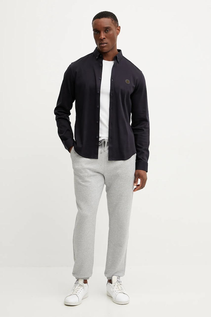 Рубашка BOSS Green мужская цвет синий regular воротник button-down 50533163 Рубашка BOSS Green мужская цвет синий regular воротник button-down 50533163