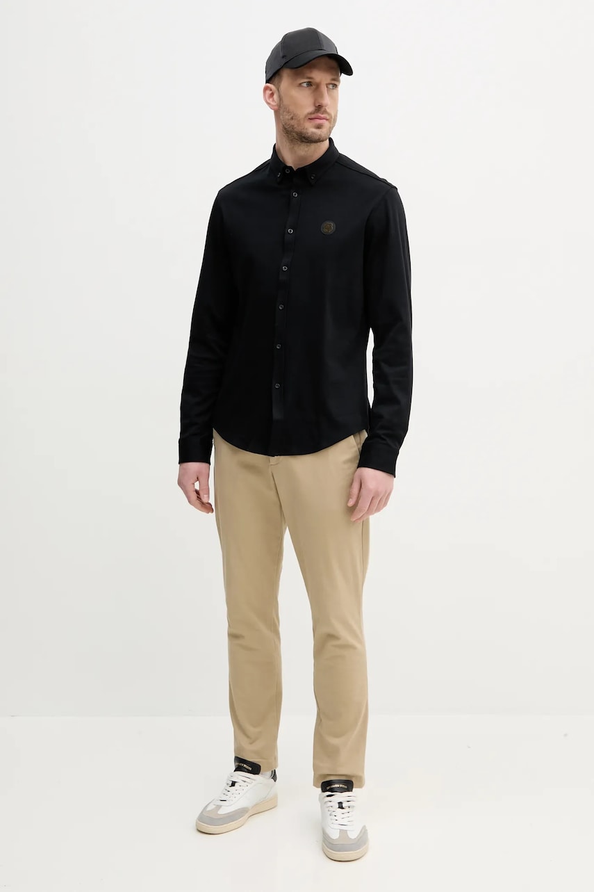 Рубашка BOSS Green мужская цвет чёрный regular воротник button-down 50533163 Рубашка BOSS Green мужская цвет чёрный regular воротник button-down 50533163