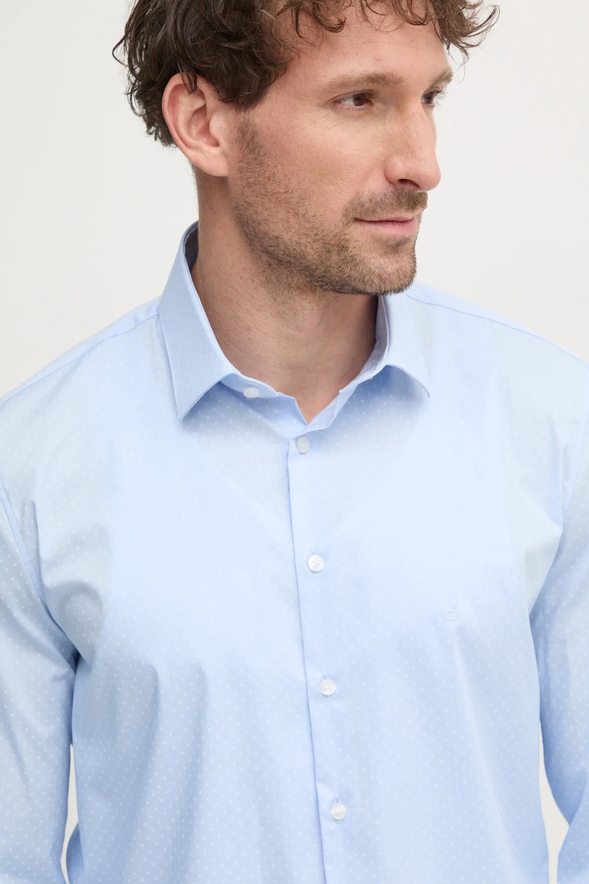 Πουκάμισο Calvin Klein χρώμα: μπλε, K10K113846 φωτογραφία