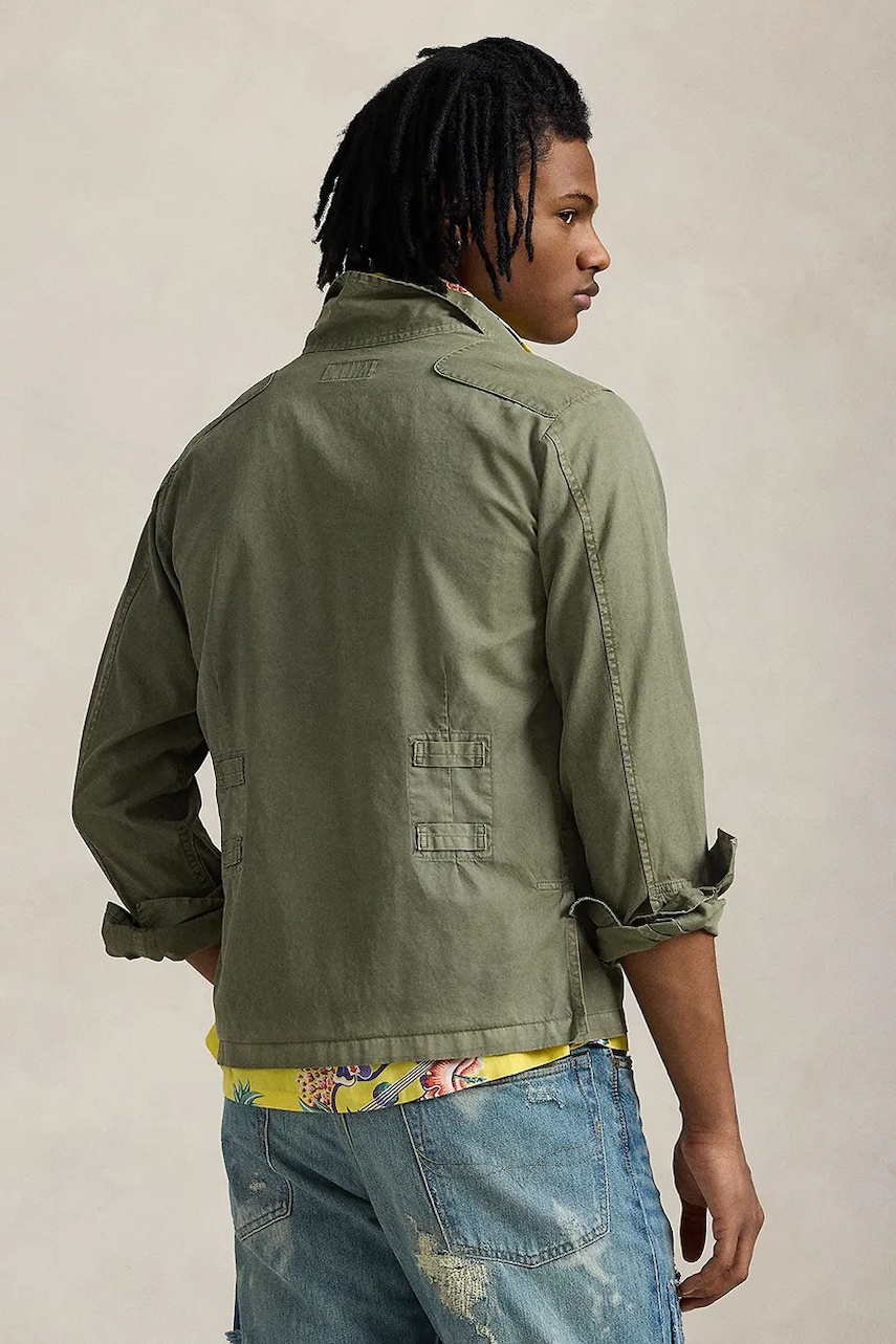 Хлопковая рубашка Polo Ralph Lauren мужская цвет зелёный regular классический воротник 710956947 Хлопковая рубашка Polo Ralph Lauren мужская цвет зелёный regular классический воротник 710956947