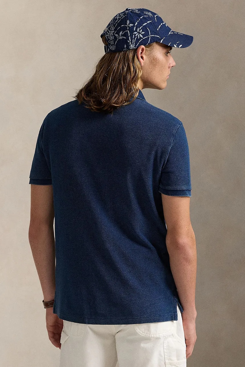 Хлопковое поло Polo Ralph Lauren однотонное 710970582 Хлопковое поло Polo Ralph Lauren однотонное 710970582