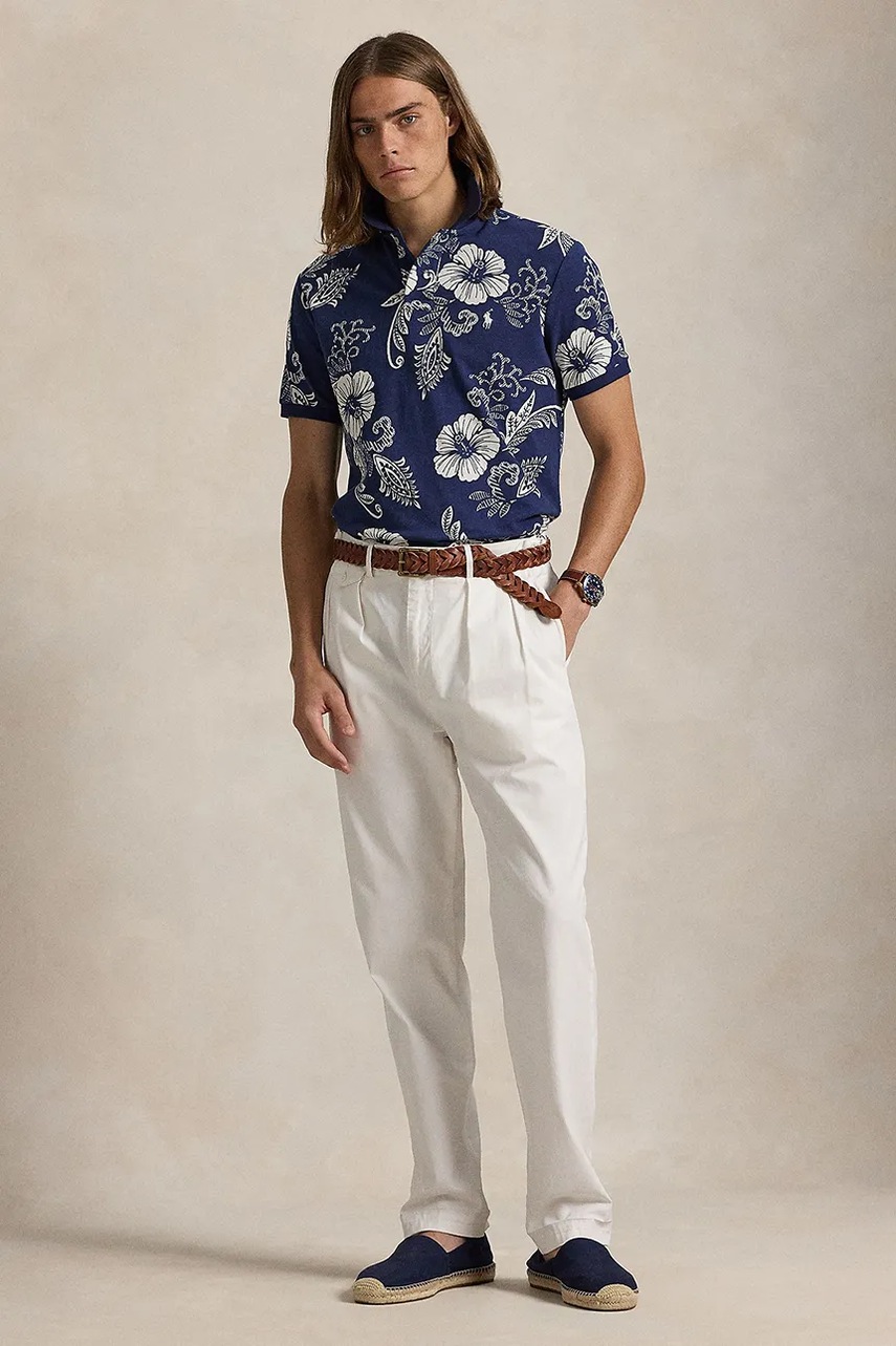 Polo Ralph Lauren pamut póló fekete, mintás, 710956684 termék 2. képe