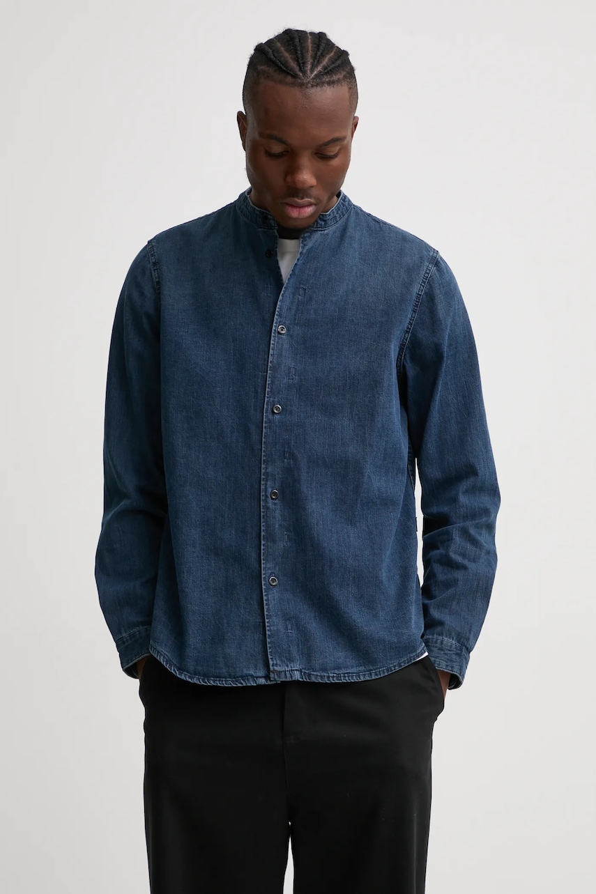 G-Star cămașă din bumbac bărbați, cu guler stand-up, regular, D25157-D252