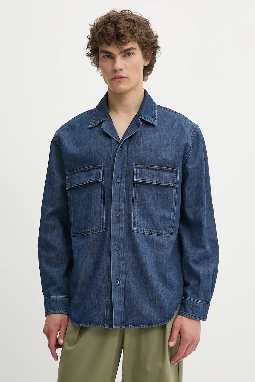 IRO cămașă jeans culoarea bleumain, relaxed, MP18FANJA