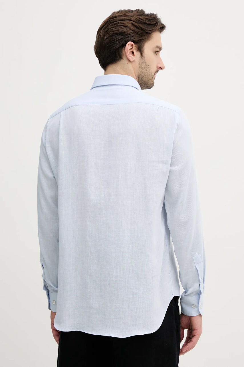 Βαμβακερό πουκάμισο Paul&Shark ανδρικό, χρώμα: μπλε, 25413116CF φωτογραφία