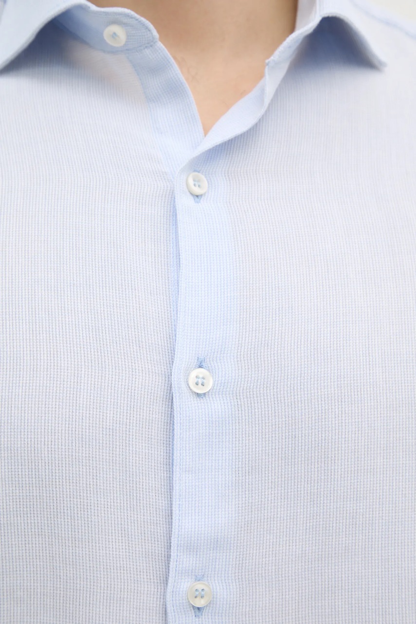 Βαμβακερό πουκάμισο Paul&Shark ανδρικό, χρώμα: μπλε, 25413116CF φωτογραφία