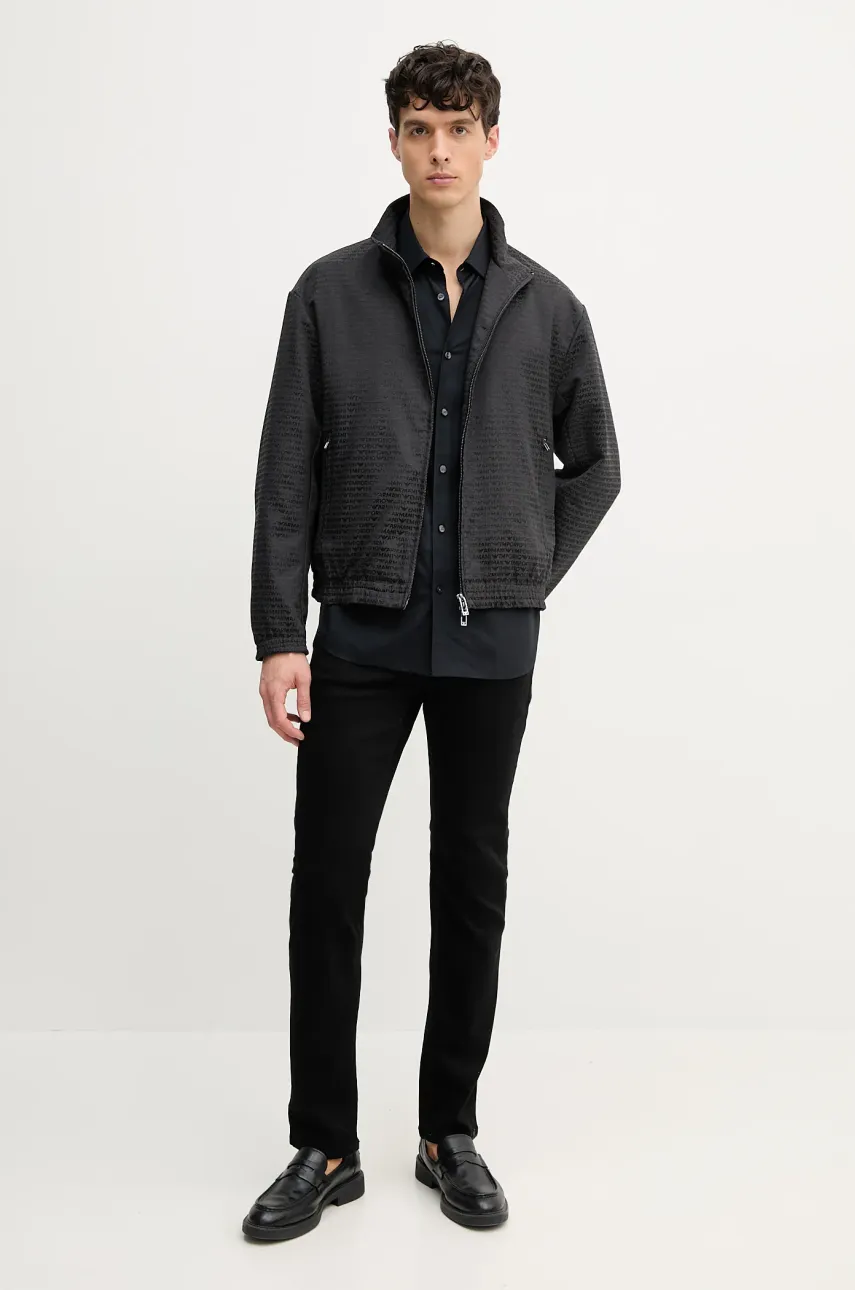 Рубашка Emporio Armani мужская цвет синий regular классический воротник EM001537 AF14214 Рубашка Emporio Armani мужская цвет синий regular классический воротник EM001537 AF14214