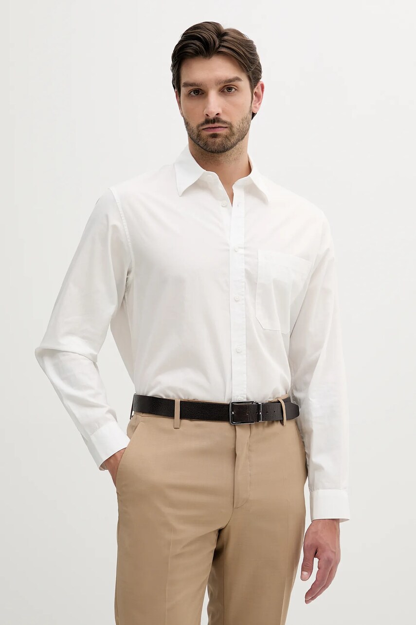 Levně Košile Armani Exchange pánská, bílá barva, regular, s klasickým límcem, XM000450 AF14936