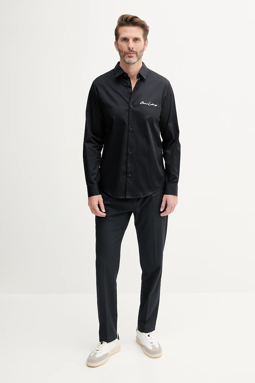 Рубашка Armani Exchange цвет синий regular классический воротник XM001224 AF10192 Рубашка Armani Exchange цвет синий regular классический воротник XM001224 AF10192