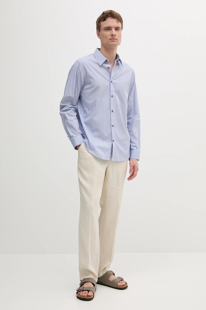 Хлопковая рубашка Armani Exchange regular классический воротник XM000445 AF13007 Хлопковая рубашка Armani Exchange regular классический воротник XM000445 AF13007