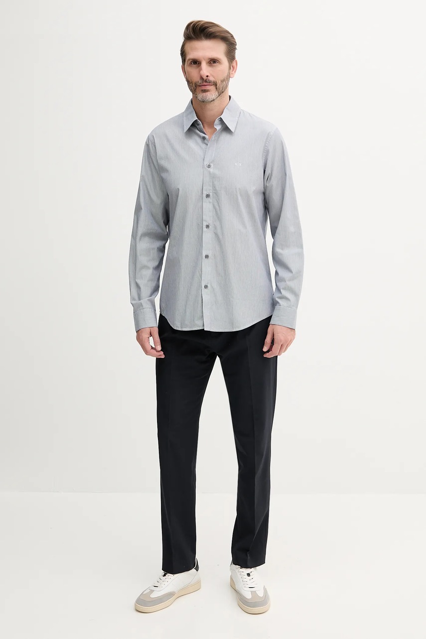 Хлопковая рубашка Armani Exchange regular классический воротник XM000445 AF13007 Хлопковая рубашка Armani Exchange regular классический воротник XM000445 AF13007