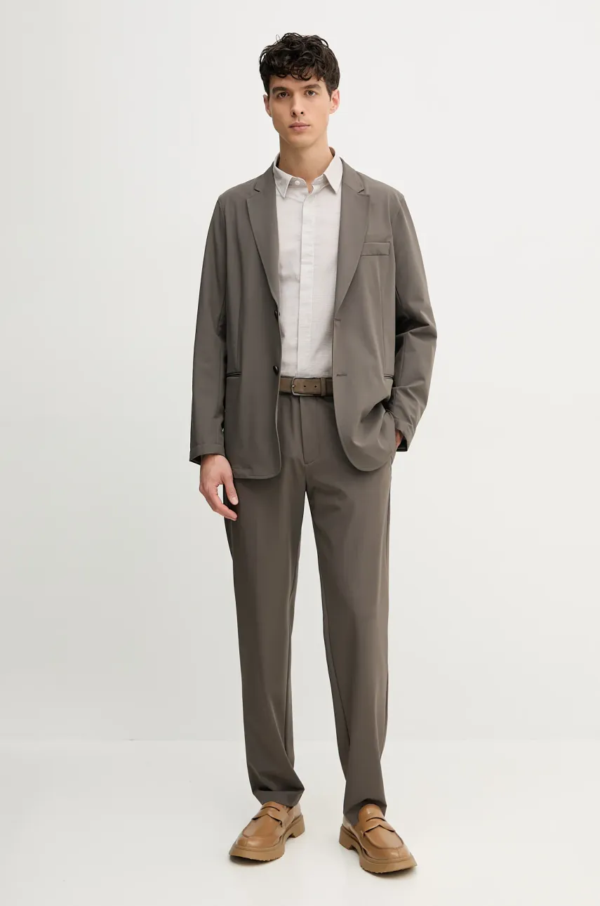 Хлопковая рубашка Armani Exchange мужская цвет бежевый regular классический воротник XM000667 AF13169 Хлопковая рубашка Armani Exchange мужская цвет бежевый regular классический воротник XM000667 AF13169