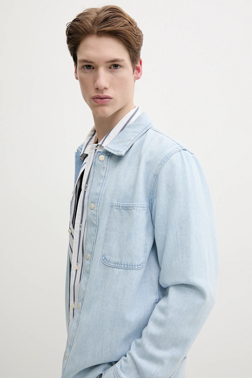 Πουκάμισο Marc O'Polo χρώμα: μπλε, 5000005865 φωτογραφία