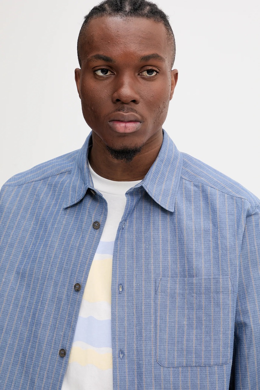 Košile s příměsí lnu A.P.C. chemise malo (obrázek 4)