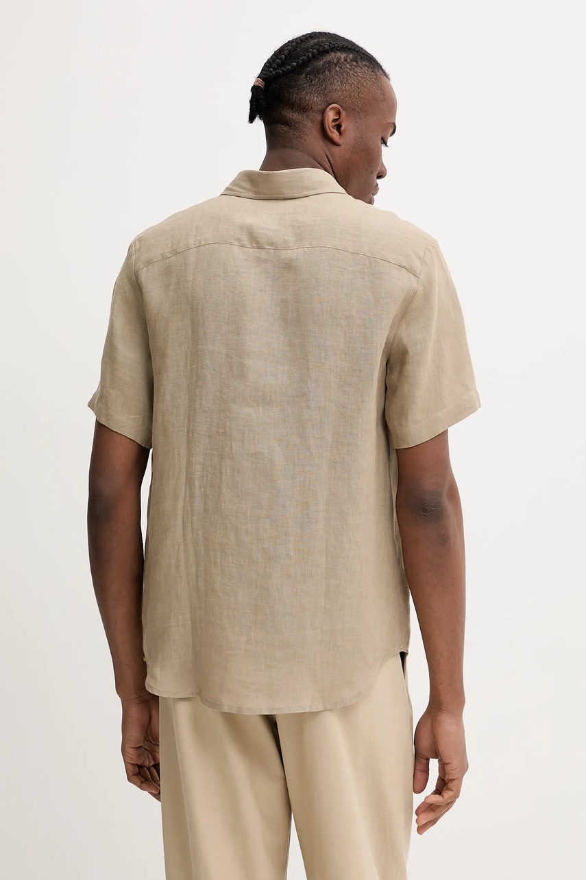 Πουκάμισο από λινό A.P.C. chemisette bellini logo φωτογραφία