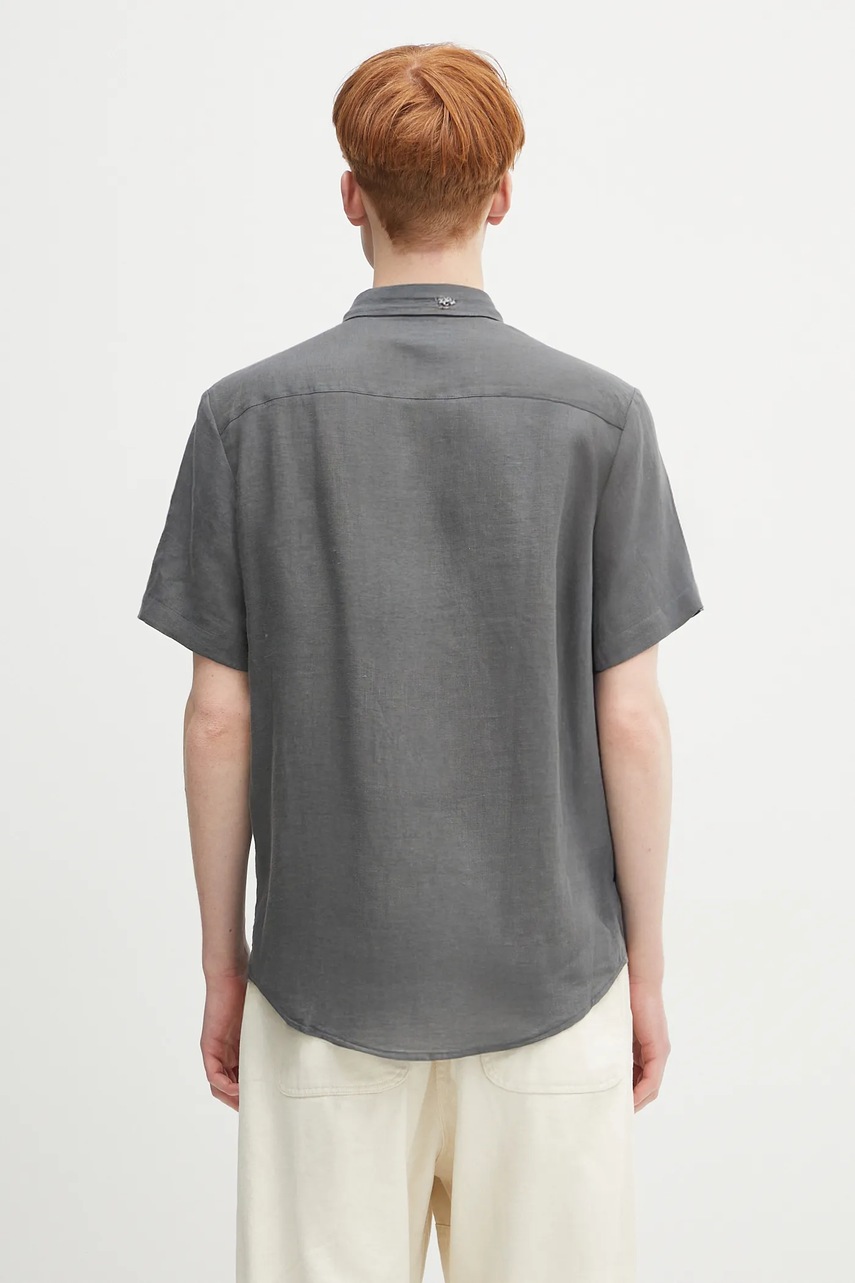 Πουκάμισο από λινό A.P.C. chemisette bellini logo φωτογραφία