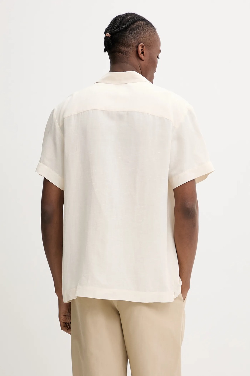 Πουκάμισο με μείγμα από λινό A.P.C. chemisette roy φωτογραφία