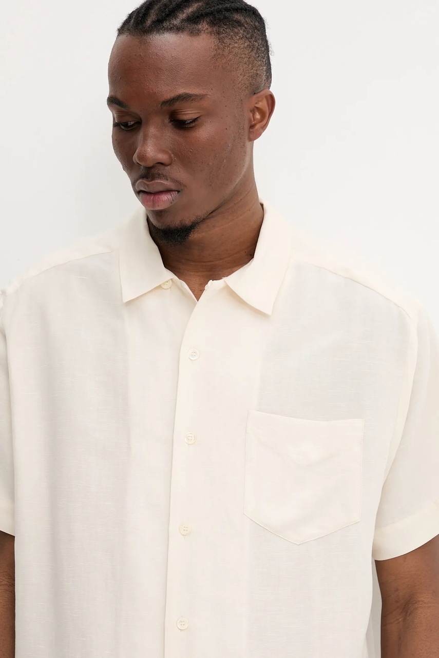 Πουκάμισο με μείγμα από λινό A.P.C. chemisette roy φωτογραφία