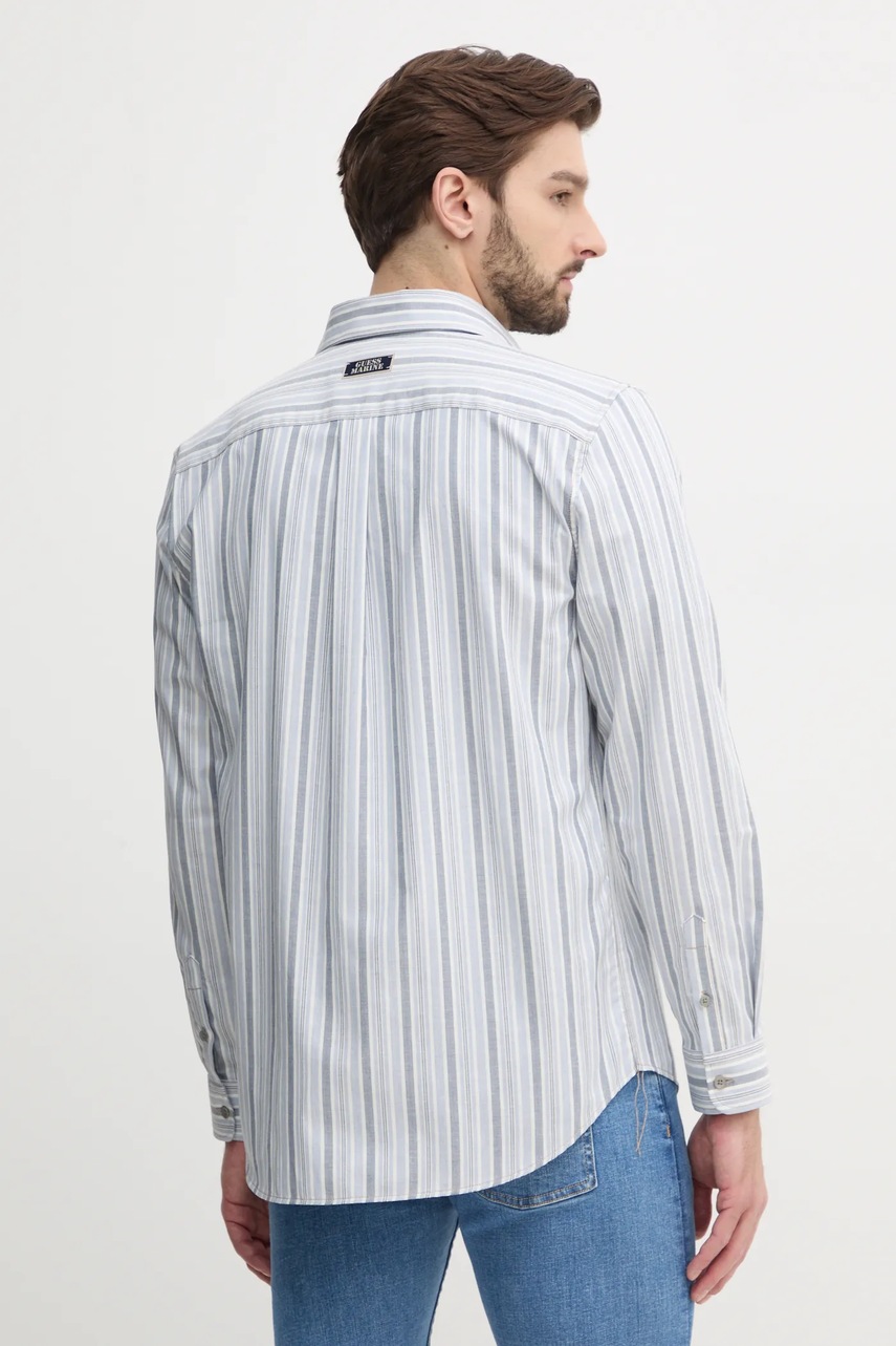 Πουκάμισο Guess COLLINS χρώμα: γκρι, M5RH29 WGXI1 φωτογραφία