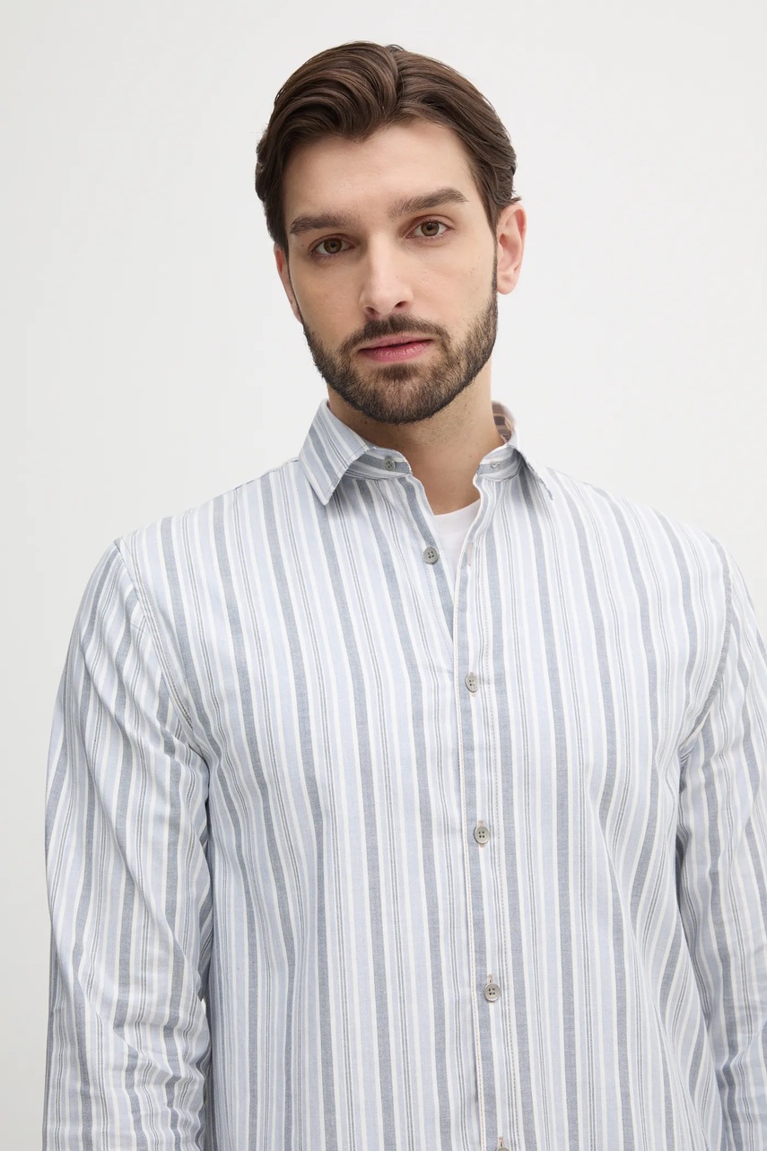 Πουκάμισο Guess COLLINS χρώμα: γκρι, M5RH29 WGXI1 φωτογραφία