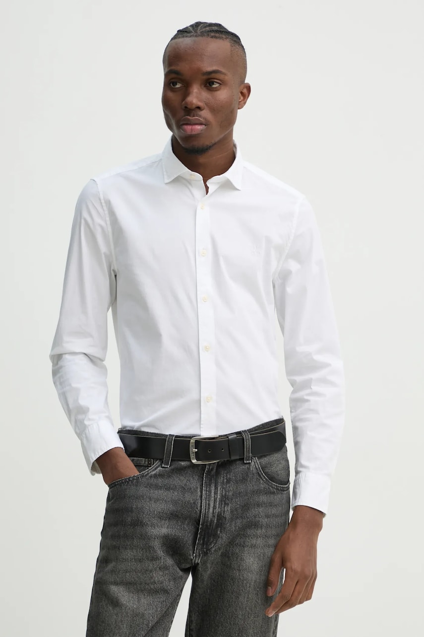 Marc O'Polo camasa barbati, culoarea alb, cu guler clasic, slim, 520720742256 Marc O'Polo camasa barbati, culoarea alb, cu guler clasic, slim, 520720742256