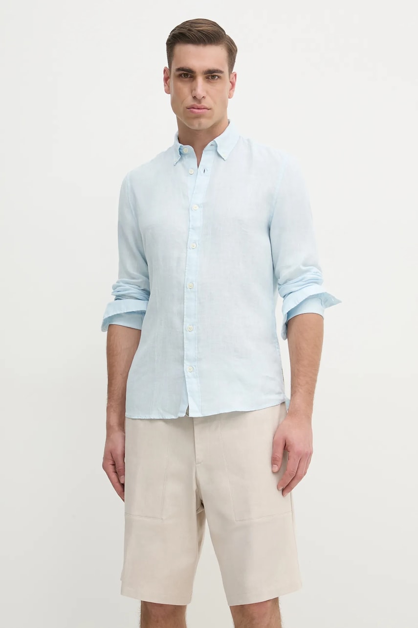Marc O'Polo cămașă de in bărbați, cu guler button-down, regular, 523735342380 Marc O'Polo cămașă de in bărbați, cu guler button-down, regular, 523735342380