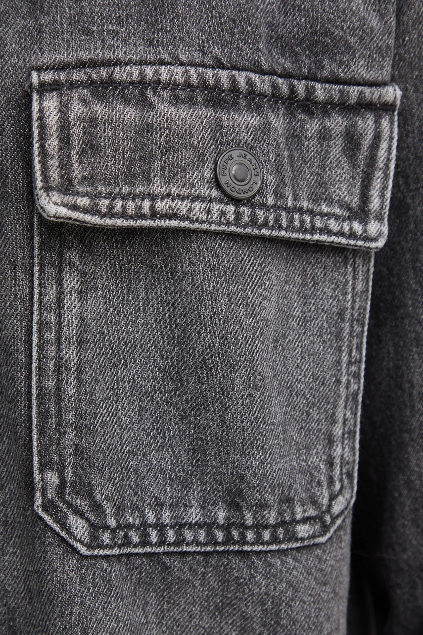 Τζιν πουκάμισο Pepe Jeans RELAXED OVERSHIRT ανδρικό, χρώμα: γκρι, PM308585XM8 φωτογραφία