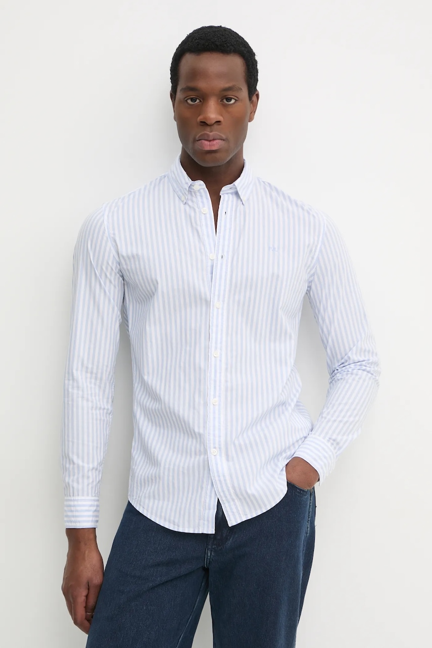 Pepe Jeans camasa din bumbac ANDER barbati, cu guler button-down, slim, PM308807