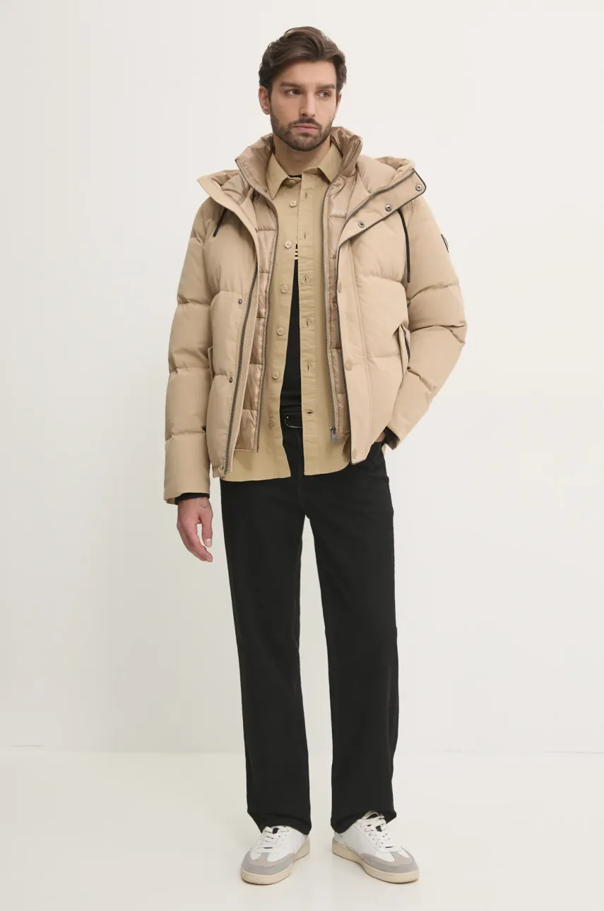 Рубашка Calvin Klein Jeans мужская цвет бежевый regular классический воротник J30J327585 Рубашка Calvin Klein Jeans мужская цвет бежевый regular классический воротник J30J327585