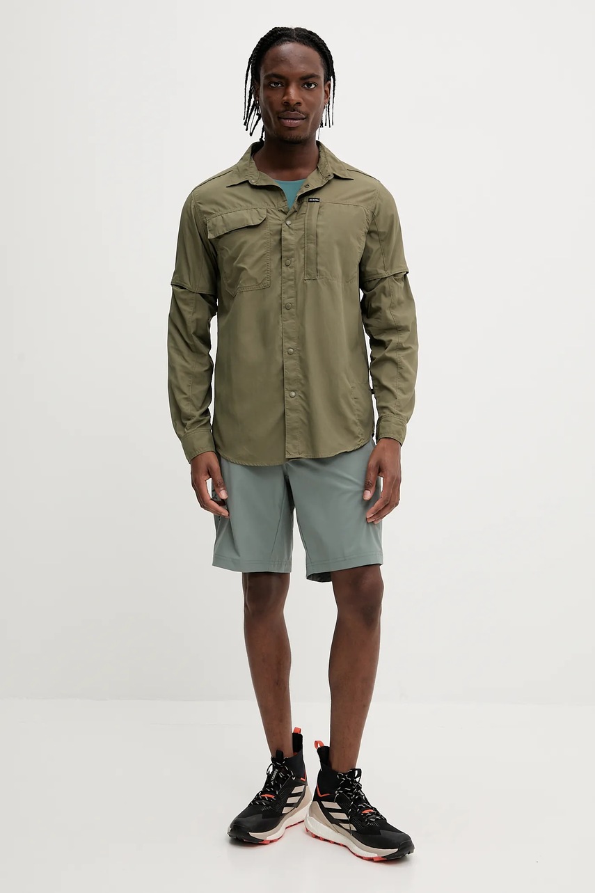 Рубашка Columbia Skien Valley цвет зелёный regular классический воротник 2123325