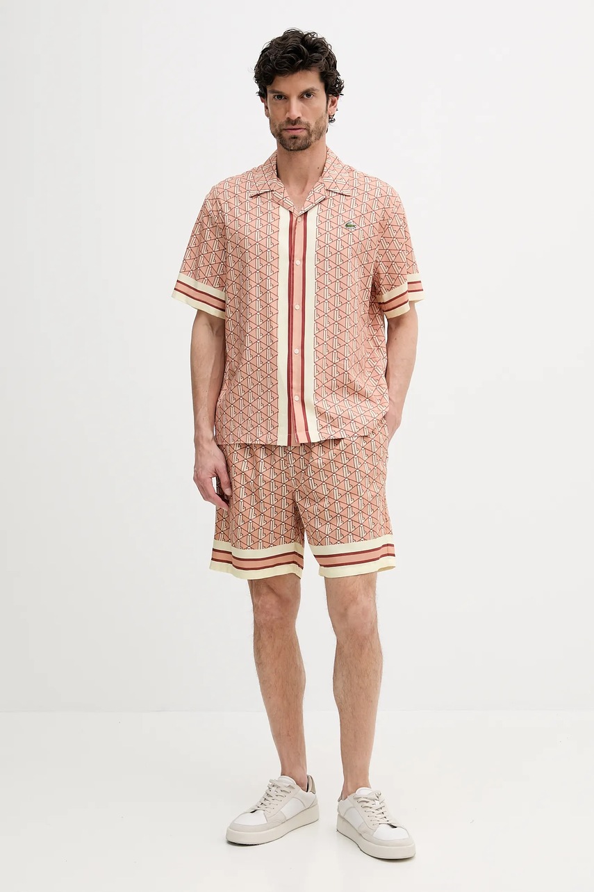 Рубашка Lacoste цвет оранжевый relaxed CH9094 Рубашка Lacoste цвет оранжевый relaxed CH9094