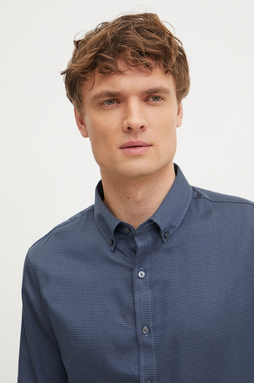 Бавовняна сорочка Michael Kors чоловіча slim комір button-down CR5400HGXG 