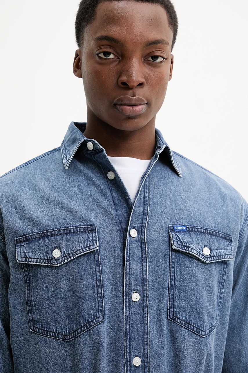 Bavlněná košile Hugo Blue (obrázek 4)