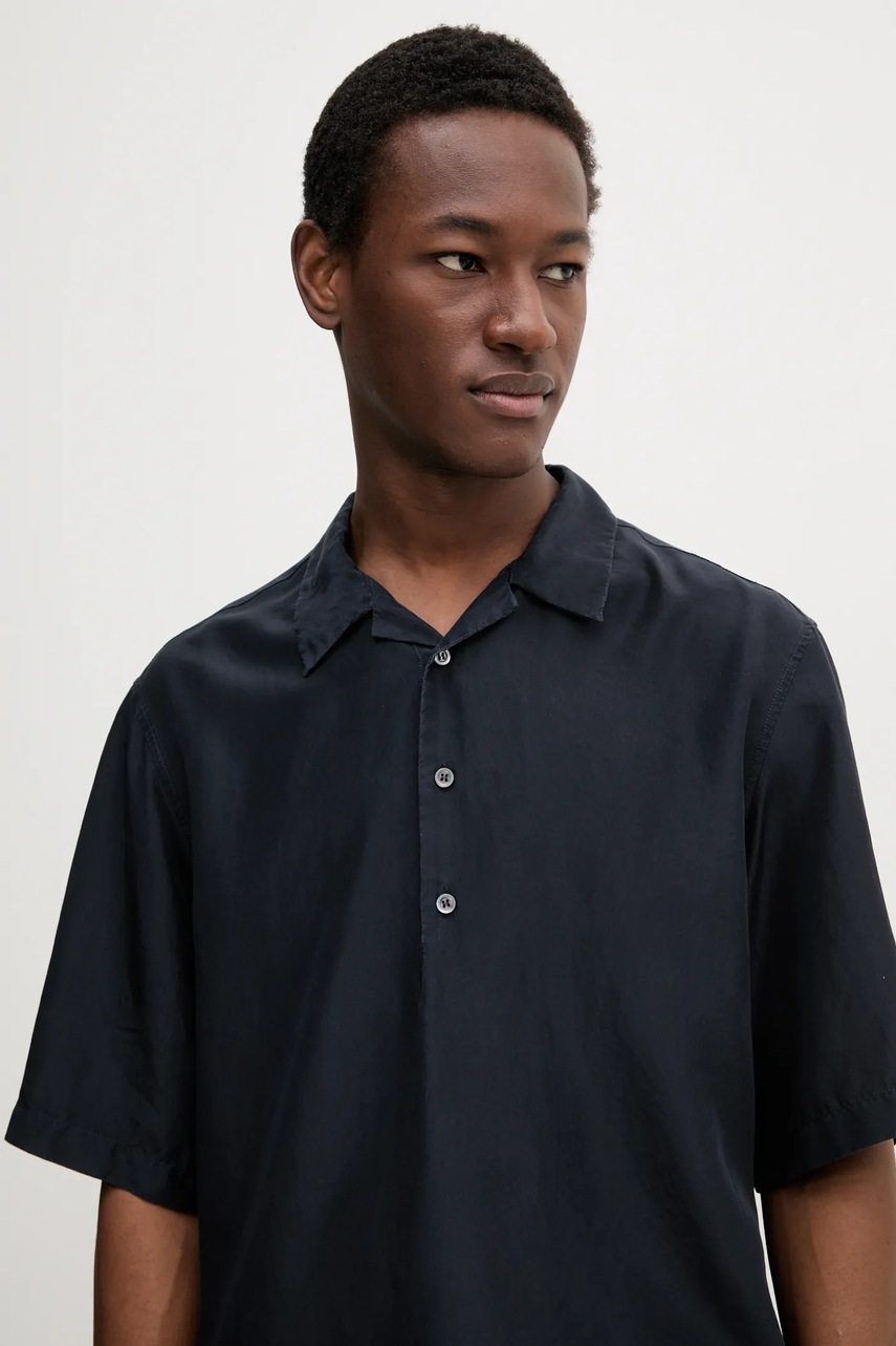 Μεταξωτό πόλο BARENA VENEZIA Camicia Mola χρώμα: ναυτικό μπλε, CAU5072.4134 φωτογραφία