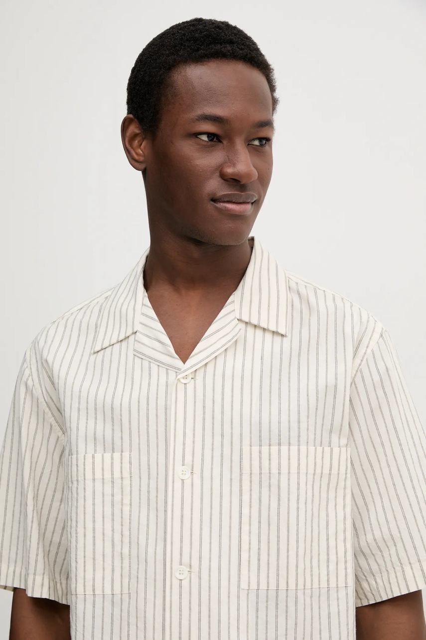 Βαμβακερό πουκάμισο BARENA VENEZIA Camicia Mola ανδρικό, χρώμα: μπεζ, CAU5073.2764 φωτογραφία