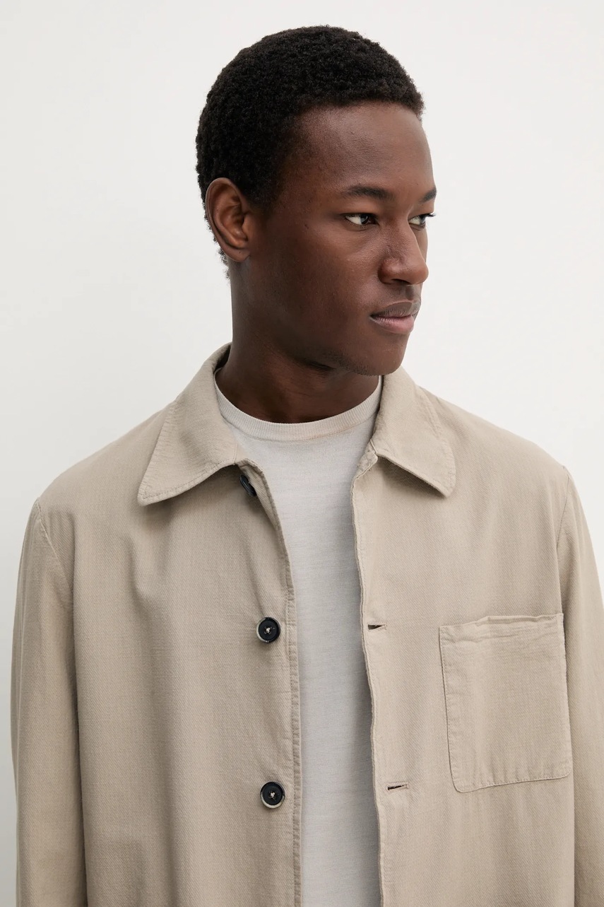 Βαμβακερό μπουφάν BARENA VENEZIA Camicia Mola χρώμα: μπεζ, OSU5060.2763 φωτογραφία