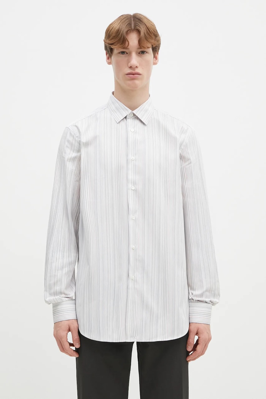 Paul Smith cămașă din bumbac bărbați, culoarea alb, cu guler clasic, regular fit, M1R-800P-P00811