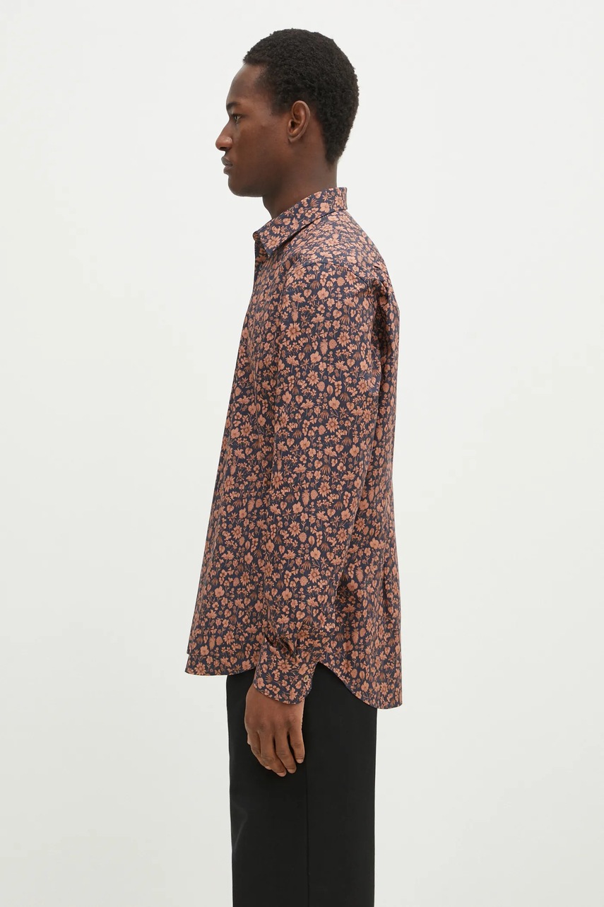 Хлопковая рубашка Paul Smith мужская цвет синий slim классический воротник M1R-800P-P02609