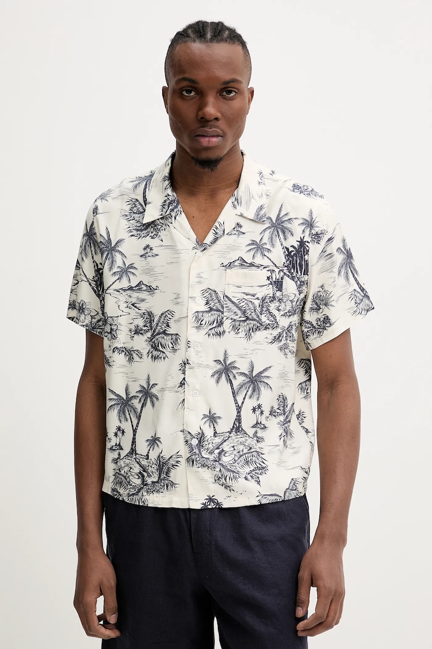 ZADIG&VOLTAIRE cămașă culoarea bej, relaxed, WMSH01327