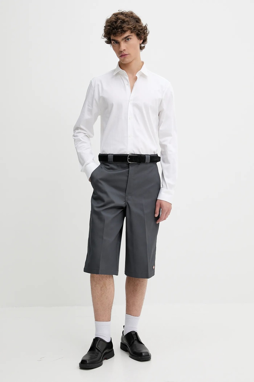 Рубашка HUGO цвет белый slim классический воротник 50539721