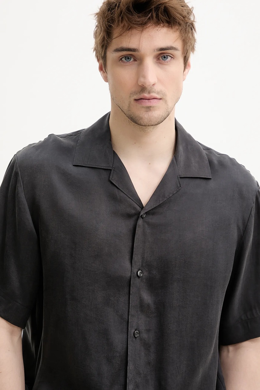 Πουκάμισο HUGO χρώμα: μαύρο, 50539342 φωτογραφία