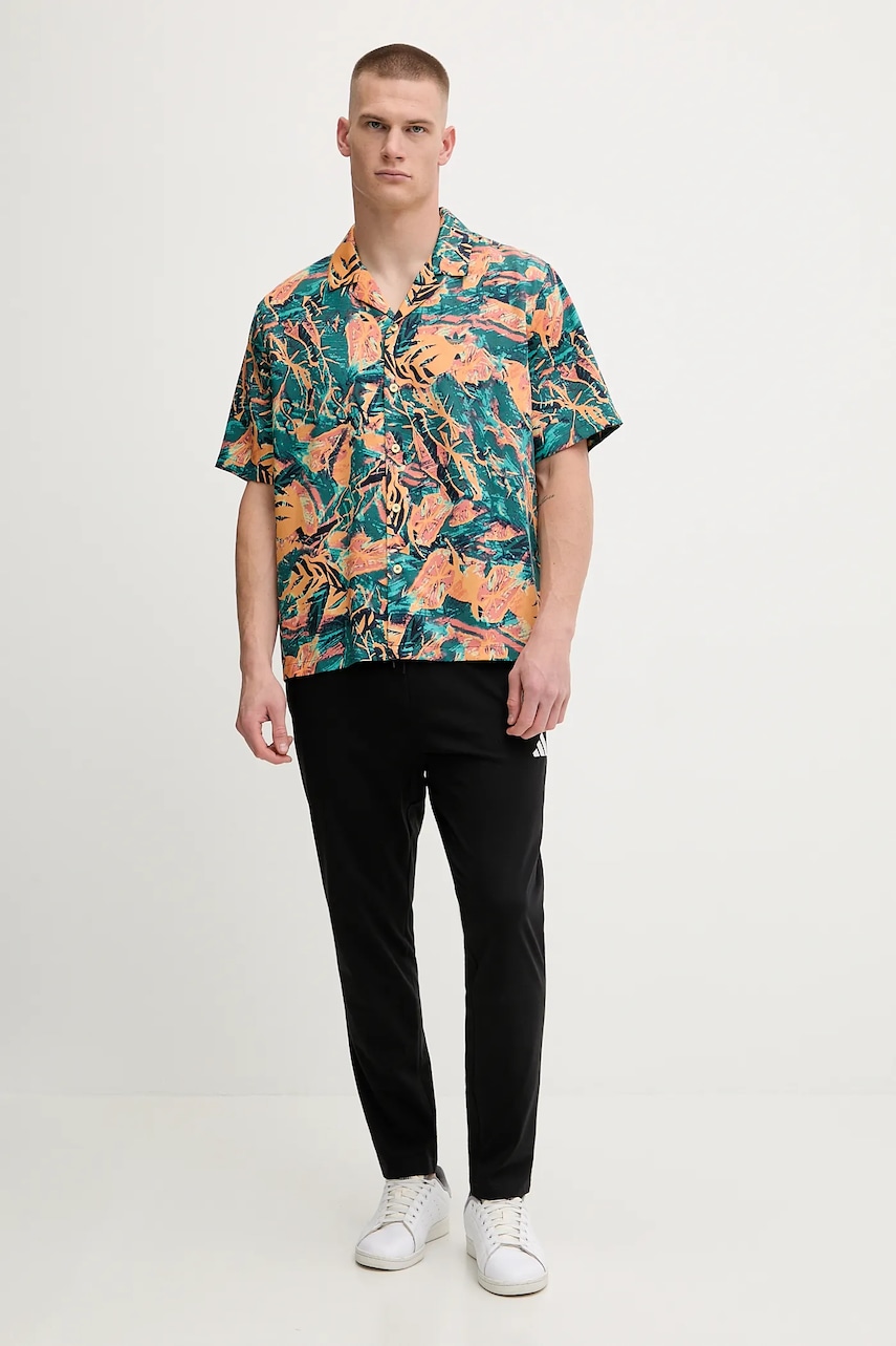 Рубашка adidas Originals Resort Shirt цвет оранжевый relaxed KC5901 Рубашка adidas Originals Resort Shirt цвет оранжевый relaxed KC5901