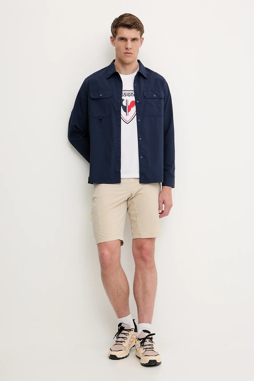 Рубашка Mammut Highland цвет синий regular классический воротник 1015-01640