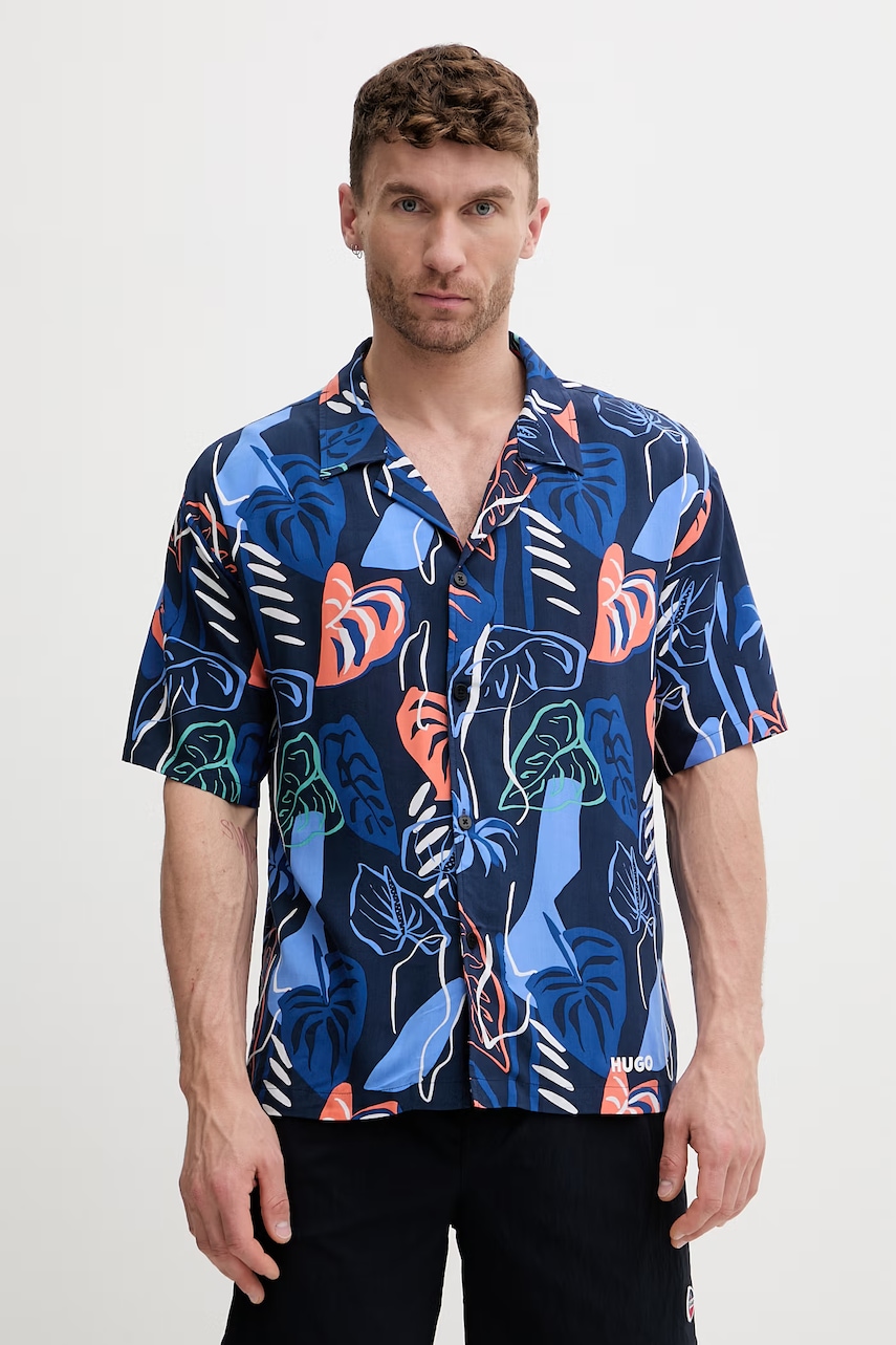 HUGO ανδρικό πουκάμισο παραλίας BEACH SHIRT RELAXED