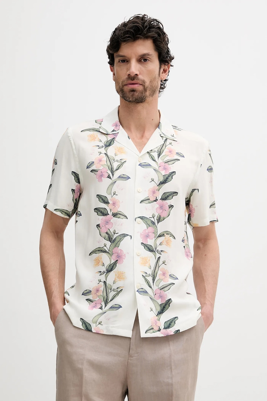 Lindbergh cămașă culoarea alb, relaxed, 30-203747