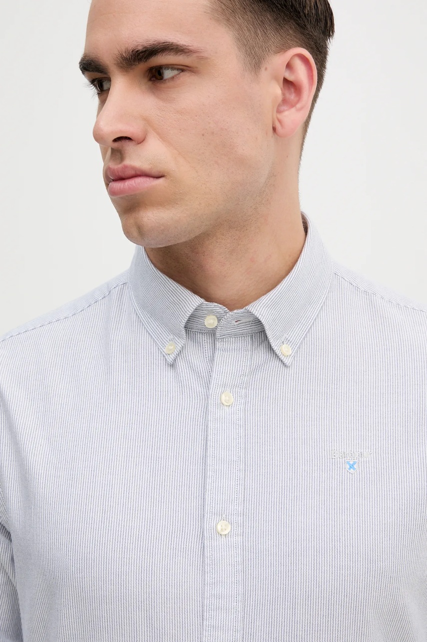 Barbour košeľa pánska bavlnená Striped Oxtown Tailored Shirt